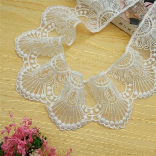 Cotton mesh embroidered fan-shaped ruffled Lace Trim fabric ribbon clothing skirt edge Home textile Apparel Sewing Accessories