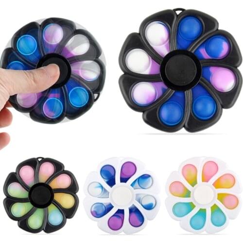 1pc Fidget Spinner Toy Anti-Stress Pressure Reliever Simple Bubble Press Hand Fun Early Educational For Baby Spinning Fidget Toy