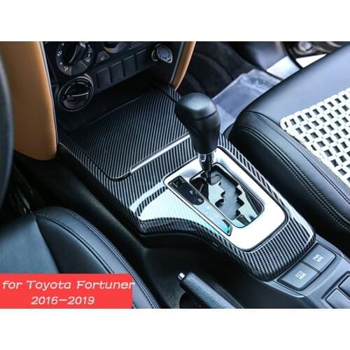 Gear Panel Handbrake Cover Decoration Water Cup Holder Frame Cover Trim Accessories For Toyota Fortuner 2016 2017 2018 2019 2020