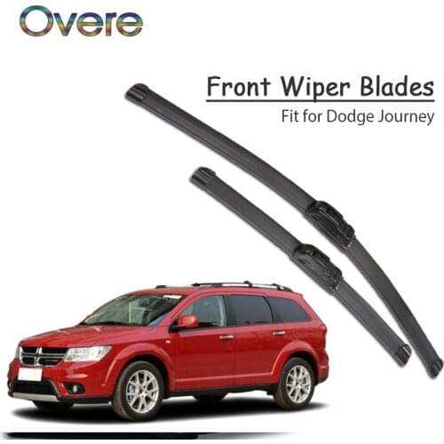 Overe 1Set Rubber Car Front Wiper Blade Kit For Dodge Journey 2015 2014-2008 Windscreen Wiper Cleaning Brushes Accessories
