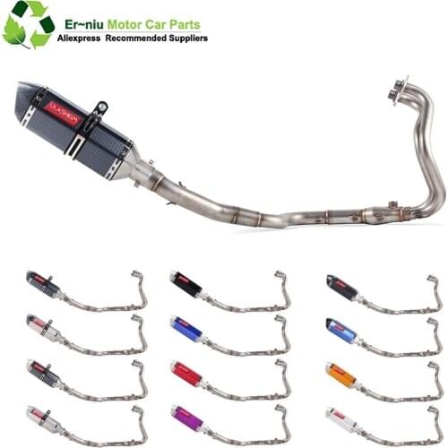 Motorcycle Full Exhaust System Slip On For kawasaki Ninja 250 250R 300 Ninja250 ninja300 Middle Z250 Z300 2013-2017