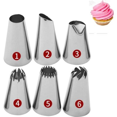 Russian Flower Icing Piping Nozzles Stainless Steel Flower Cream Pastry Tips Nozzles Bag Cupcake Cake Decorating Tools Molds