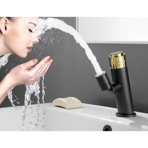 North European style all copper button memory constant temperature Hotel wash basin toilet can be rotated out of the water woman