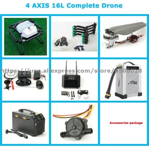 XP1625 Universal Agricultural Drone Air Frame 16L Water Tank +Hobbywing X9 Motor JIYI K3APRO Flight Control Complete Drones