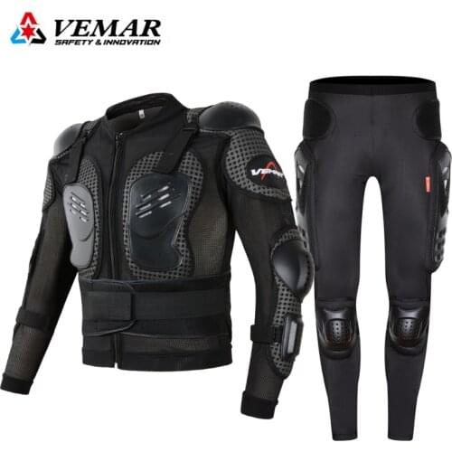 VEMAR Elastic Motorcycle Armor Unisex Motorcycle Body Armor Summer Motorcycle Full Body Armor Turtle Protection Black S-162