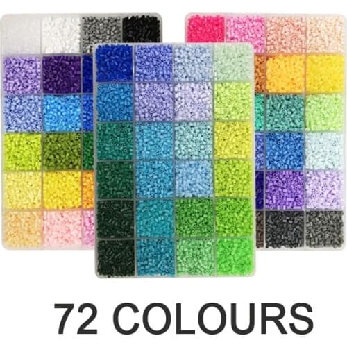 Yantjouet 2.6mm 72colour 3Plate with Tools Kit 26400pcs Hama Beads Mini Beads Iron Beads DIY Toy For Kids High Quality Box