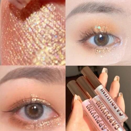 Waterproof Glitter Liquid Eyeshadow 7 Colors Quick Dry Long Lasting Eye Shadow Pearl Lying Silkworm Eye Shadow Cosmetics Makeup