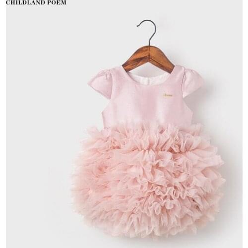 1st Birthday Party Baby Girl Dress Tutu Lace Princess Wedding Kids Dresses For Girl Bow Baby Baptism Dresses For Girls Ball Gown