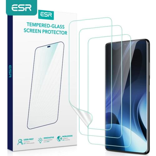ESR 3pcs for Samsung Galaxy S21 Ultra Screen Protector S21 Plus Hydrogel Film S21 Screen Protector Soft Liquid Full Cover Film
