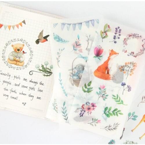 6Sheets/Set Twilight Spirit Creative Decoration Scrapbooking Stickers Transparent PVC Stationery Planner Stickers