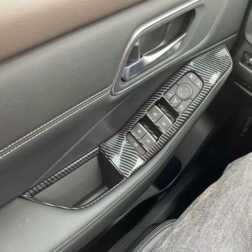 For Nissan Rogue X-Trail T33 2022 2023 Accessories Car Styling Car Window Lift Switch Control Panel Frame Cover Trim Bezel