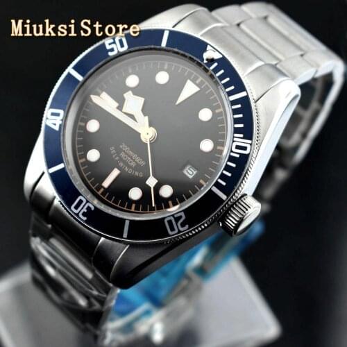 Corgeut 41mm Mens Top Sterile Mechanical Watch Silver Case Sapphire Glass Waterproof Seagull movement Automatic Mens Watch