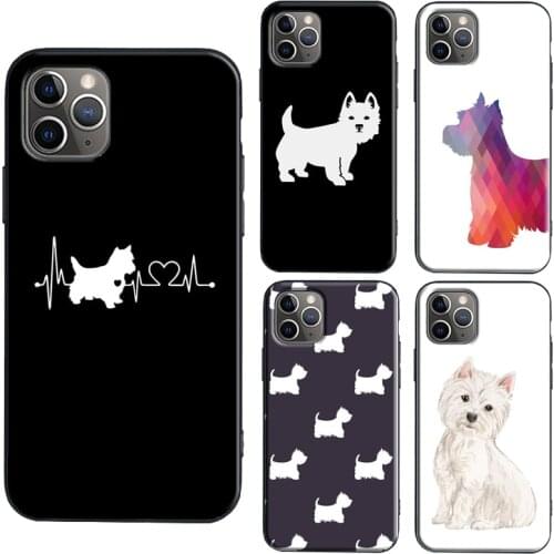 West Highland Terrier Westie Case For iPhone 11 12 Pro Max mini SE 2020 6S 8 7 Plus X XR XS Max Back Cover Shell