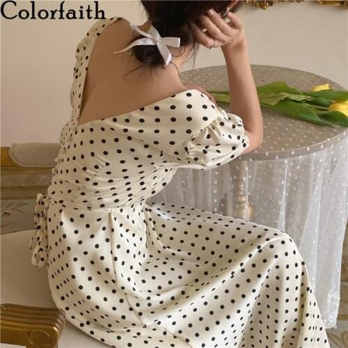 Летние платья в горошек Colorfaith China At AliExpress