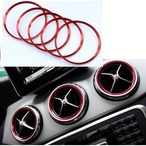 5 Ring Decorative Ring For Mercedes-Benz A-Class B-Class CLA GLA Air Conditioning Outlet Decorative Ring Decorative Sticker