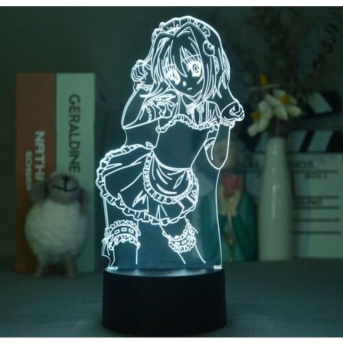 DxD Koneko Toujou Figure Anime Led Night Light for Kids Room Decor Touch Sensor Decorative Nightlight for Birthday Xmas Gifts