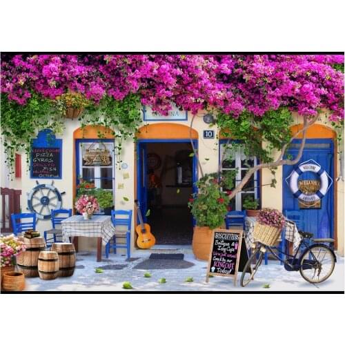 Custom mural 3d wall mural on the wall Window rose flower coffee shop brick wall home decor photo wallpaper in the living room