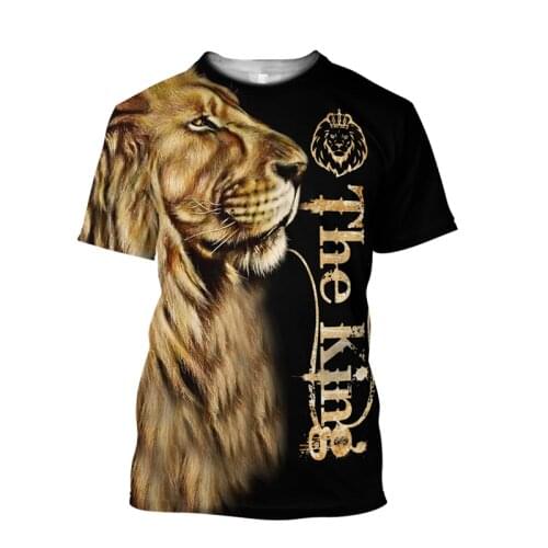 Summer Men t-shirt Lion/Hunting Deer and Tattoo Dragon 3D Printed T-Shirt Harajuku Casual short Sleeve Tee shirts Unisex TT88