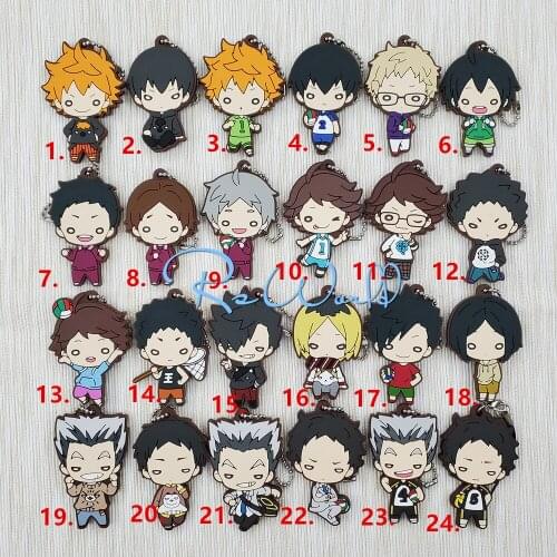 1pcs Haikyuu!! Karasuno High School Volleyball All Numbers Cute Sports Keychain Keyrings