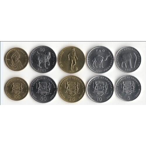 Somalia 5 Pieces Set Coins Africa New Original Coin Unc Collectible Edition Real Rare Commemorative