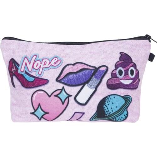 Cosmetic Bag rouge Fashion Print Women Brand makeup bags Cute bag headset candy Cosmetic printing Collection Casual men zipper