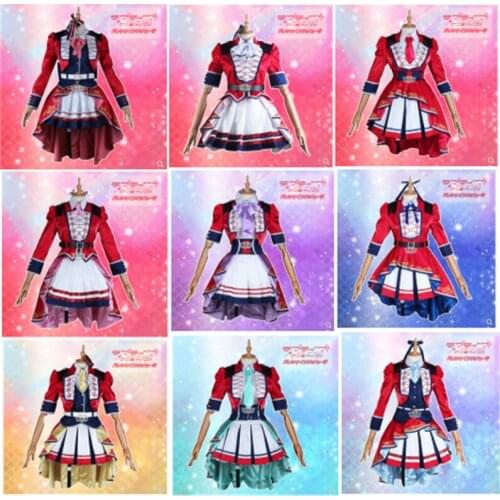 Love Live μs 9th Anniversary Nozomi Tojo Kotori Maki 9 Characters Uniforms Cosplay Costume H