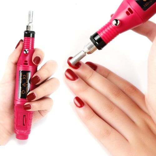 1 Set Manicure Machine+1 Sheet Nail Glitter Professional Electric Nail Drill Bits Mill Cutter Sanding File Polish Remover Cutt