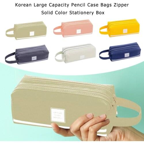 Creative Large Capacity Pencil Bag Oxford cloth Colorful Pencil Case Flexible Kawaii School Supplies Cute Pencil Box for Student