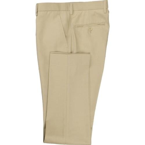 2021 Fashion Design Beige Men Pants Tailor Made Brown Slim Fit Dress Pants For Men Wool Blend Comfort Business Casual Trousers