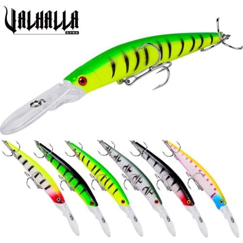 VALHALLA 6pcs Fishing Lure Kit Minnow Hard Bait 15.5g 14.5cm with Hooks Pesca Tackle Floating Wobbler Plastic Artificial Baits