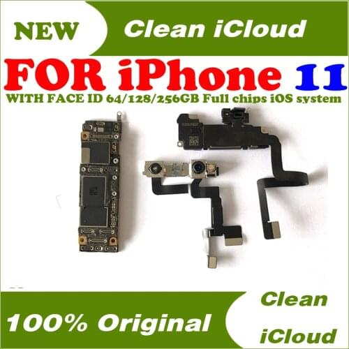 100% 4G Network Unlocked Original Motherboard Full Working For iPhone 11 6.1inch Mainboard Support iOS Update Logic Board