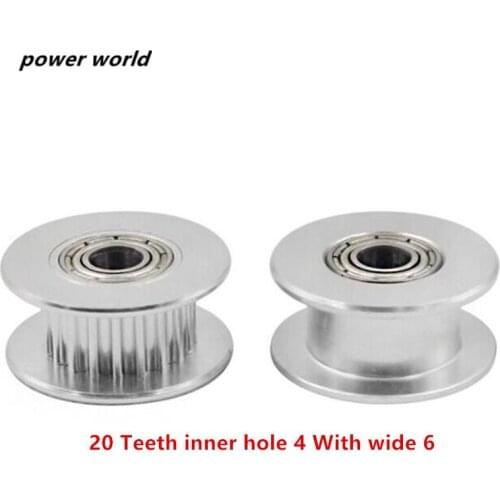 Durable 20T GT2-6MM Timing Pulley With/Without Teeth for 3D Printer Accessories
