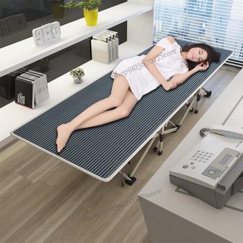 Folding single bed office lunch break nap bed escort bed adult camp bed household portable simple bed