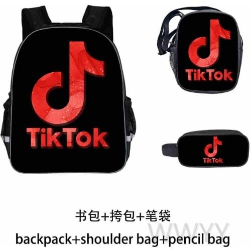 TIK TOK Backpacks for Teenage Girls Printing Stylish Backpack Children Schoolbags Kids 3Pcs/Set Bagpack