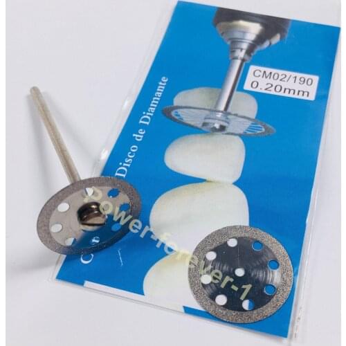 5~100Pis Dental Diamond Disc Wheel Porcelain Teeth Cutting Polishing Thickness 0.2mm CM02 Dia:19MM