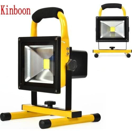 20W Floodlight Rechargeable LED Flood Light Lamp portable Outdoor Spotlight Camping Work Light with DC Car Charger