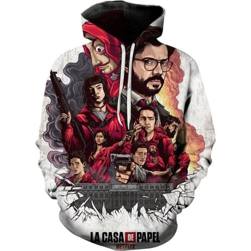 La Casa De Papel Money Heist House of Paper Hoodie Men Women Pullover Sweatshirt Teenager Children Cool Breathable Hoodies