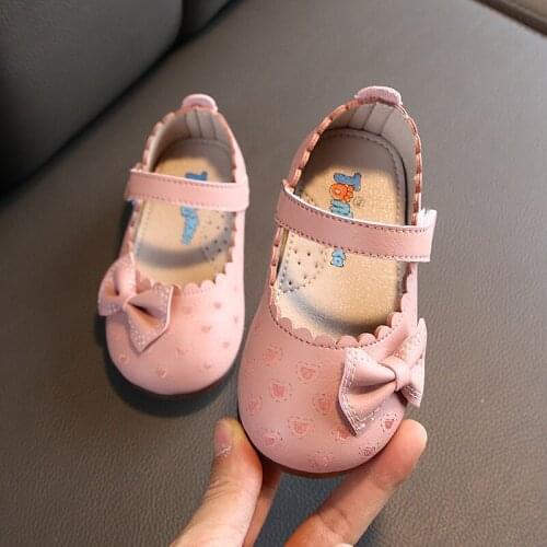 Autumn Bow Party Shoes For Kids Leather Shoes For Girl Dress Toddler Princess Baby Wedding Shoes Children 1 2 3 4 5 6 Year Old