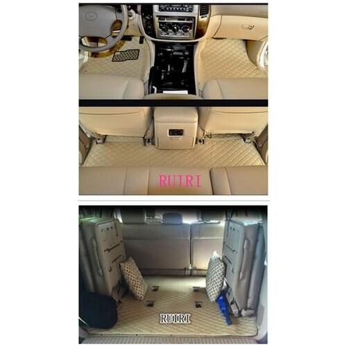 Top quality mats! Custom special floor mats for Toyota Land Cruiser 100 2007-1998 7 seats waterproof rugs carpets,Free shipping