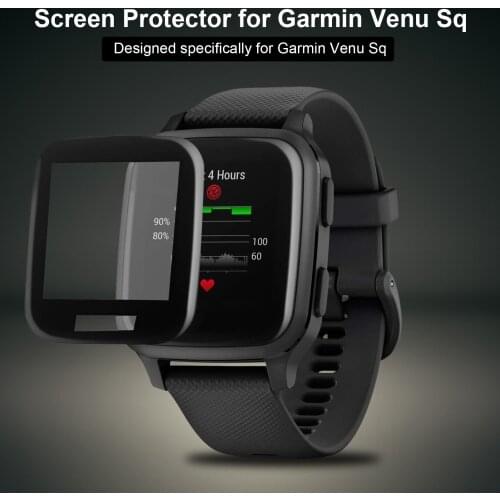 Watch Screen Protector Protective Flexible Soft Film Cover For Garmin Venu SQ 3D Surface Coverage Scratch Resistance Black Hot