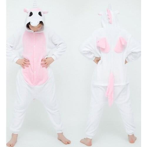 Girls Boys Winter Long Sleeve Pajamas Unicorn Cartoon Anime Animal Onesies Kids Sleepwear Flannel Warm Jumpsuit Children Pajamas