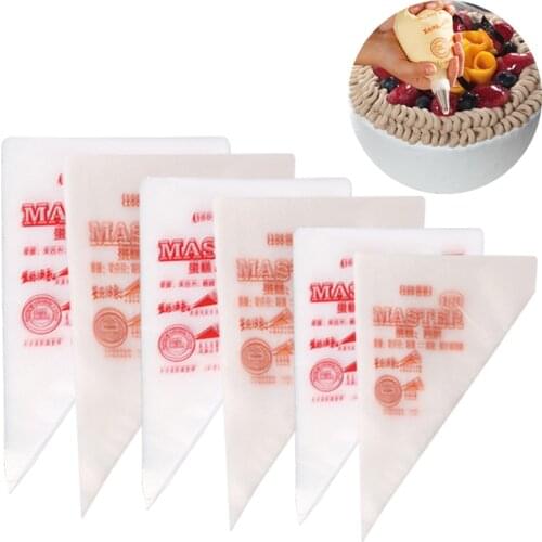 100Pcs/bag Disposable Piping Bag Icing Nozzle Fondant Cake Decorating Pastry icing nozzles Small Large Size Cake Tools