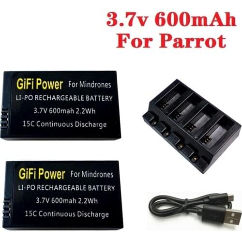 3.7V 600mAh 15c Replacement Lipo Battery For Parrot Mini Drones Mambo Jumping Sumo and Rolling Spider 3.7v Drones Battery