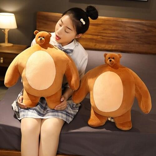 47cm Cute Strong Bear Stuffed Dolls Cartoon Small Head Bear Plush Toys Animal Girls Toy Boys Decorative Pillows for Kids Gift