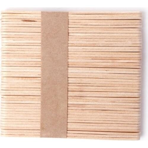 50PCS Wooden Waxing Wax Spatula Tongue Depressor Disposable Bamboo Sticks Kit
