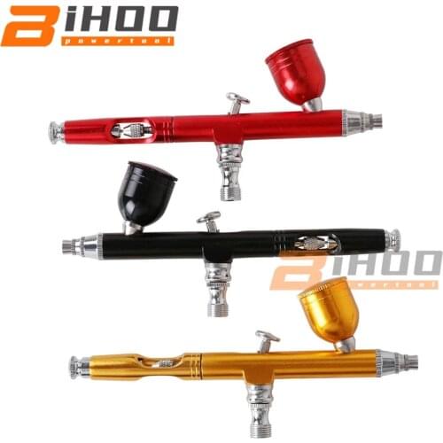 Airbrush Tool Dual Action Gravity Feed 0.3mm Nozzle Spray Gun Cake Decorating Brushes For Nail Manicure With Wrench Straw