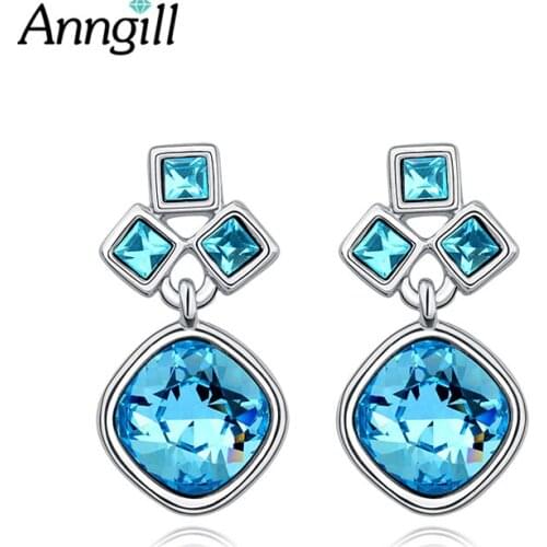 ANNGILL Jewelry Fashion Drop Dangle Earrings For Women Original Crystal from Swarovski High Quality Party Wedding Christmas Gift