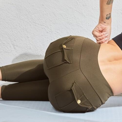 ATHVOTAR Women Pockets Leggings Fitness High Waist Gym Leggings Women Elastic Casual Vintage Fashion Leggins