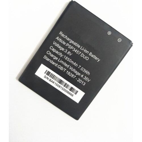 AZK 2PCS/LOT New 1850mah Replacement PSP3457 DUO Battery for Prestigio Wize F3 PSP3457 DUO PSP3457DUO Phone battery