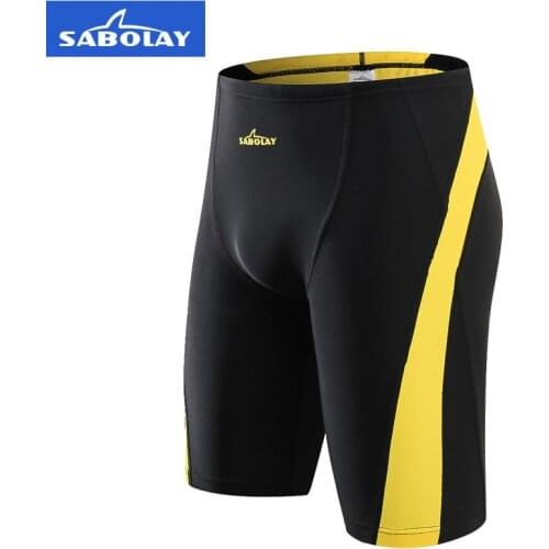 Men Professional Swimming Trunks Half Length Swimwear Competition Swim Shorts Quick-drying Shark Skin Swimsuit for men XL-5XL